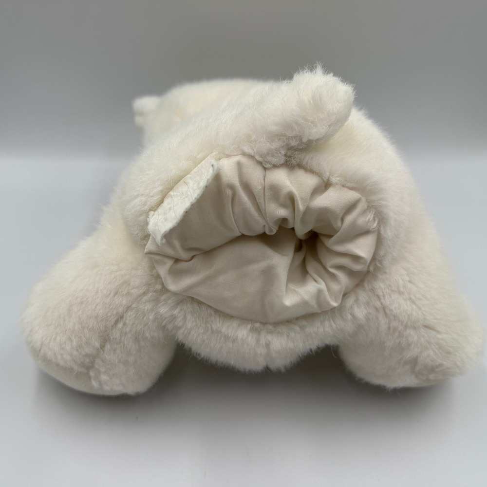 Vintage White Polar Bear Plush Hand Puppet Soft Faux Fur 9 Inch - Picture 4 of 7